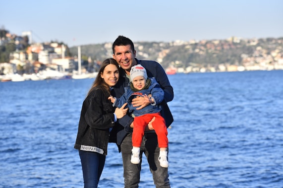 A family by the water